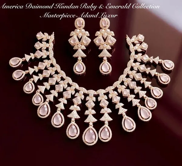 Pink_Brass_Necklace_Set_For_Women