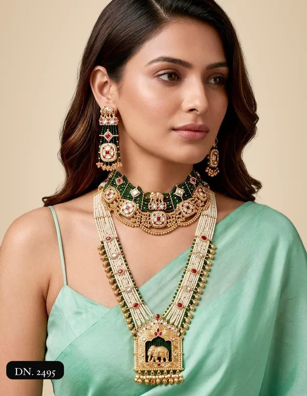 Multicolor_Brass_Necklace_Set_For_Women