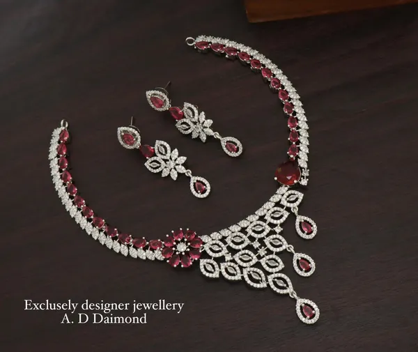 Red_And_Silver_Brass_Necklace_Set_For_Women
