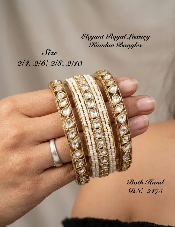 Gold_And_White_Brass_Bangles_For_Women