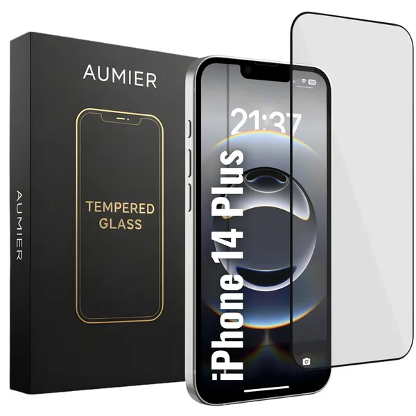 Military_Grade_Gorilla_Tempered_Glass_For_Iphone_14_Plus_9H_Hardness_Screen_Protector_Full_Edge_To_Edge_Coverage_Anti_Scratch_Bubble_Free_Hd_Clear_Oleophobic_Coating_Face_Id_Compatible