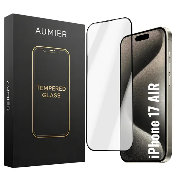 Military_Grade_Gorilla_Tempered_Glass_For_Iphone_17_Air_9H_Hardness_Screen_Protector_Full_Edge_To_Edge_Coverage_Anti_Scratch_Bubble_Free_Hd_Clear_Oleophobic_Coating_Face_Id_Compatible