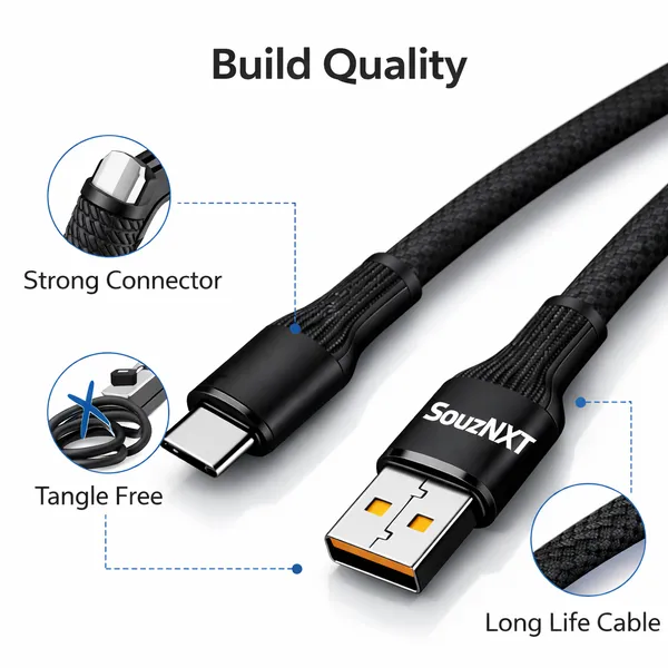 SouzNXT_120W_Fast_Charging_Usb-C_Cable_-_Braided_Data_Sync_Cable_With_Strong_Connectors