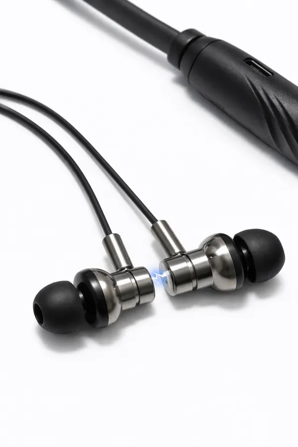 Bluetooth_Neckband_Wireless_Earphones_With_Magnetic_Earbuds_-_Black