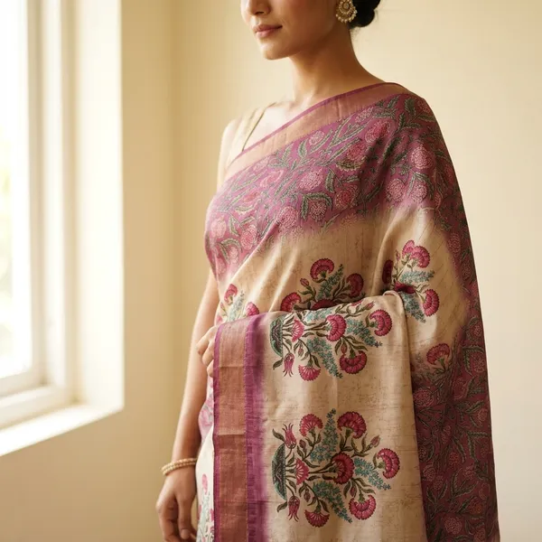 Chapa_Silk_Floral_Printed_Saree_With_Pink_Border