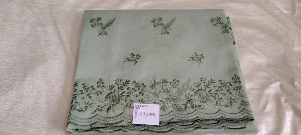 Embroidered_Chanderi_Silk_Saree_With_Scalloped_Border_-_Mint_Green