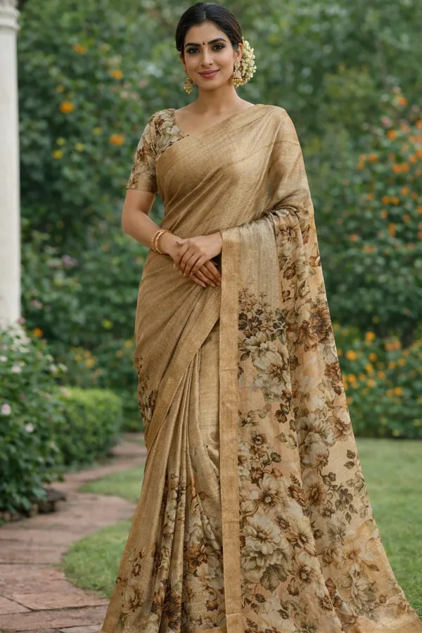 Pure_Organza_Silk_Banarasi_Border_Floral_Print_Saree