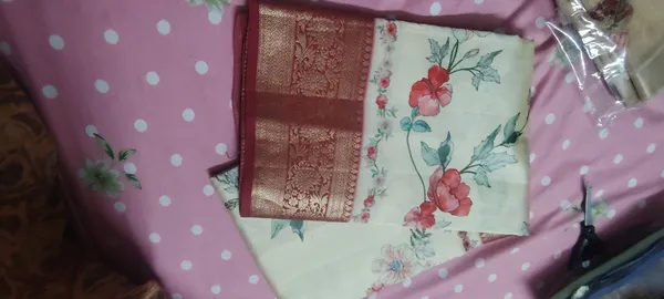 Pure_Chiniya_Silk_Benarasi_With_Contrast_Blouse
