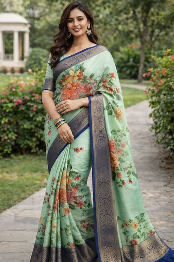 Multicolor_Floral_Soft_Banarasi_Silk