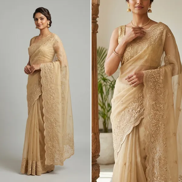 Elegant_Golden_Chanderi_Silk_Saree_With_Embroidered_Border