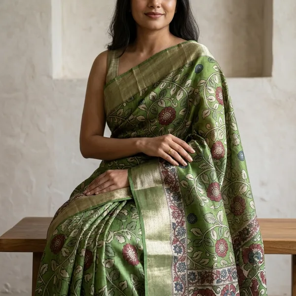 Green_Floral_Benarasi_Saree