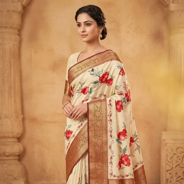 Pure_China_Silk_Banarasi_With_Contrast_Blouse