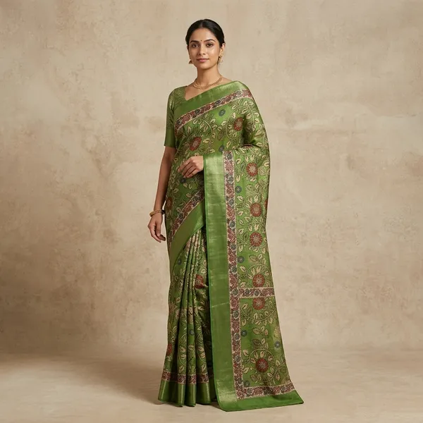 Green_Floral_Banarasi_Saree