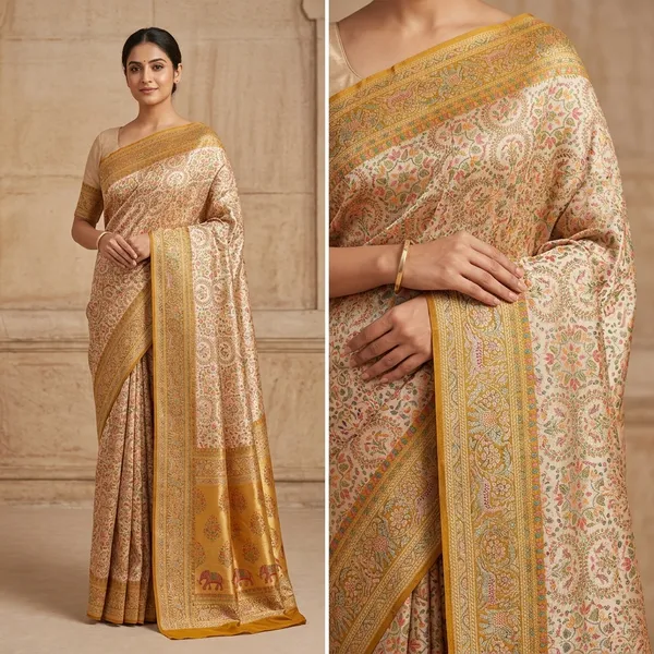 Traditional_Satin_Silk_Jamawar_Weaving_Saree_With_Golden_Border