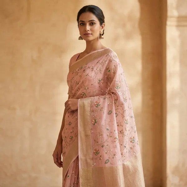 Tissue_Kota_Silk_Saree_With_Thread_Work_Embroidered_Details