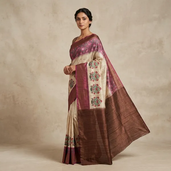 Chapa_Silk_Floral_Printed_Saree_With_Pink_Border