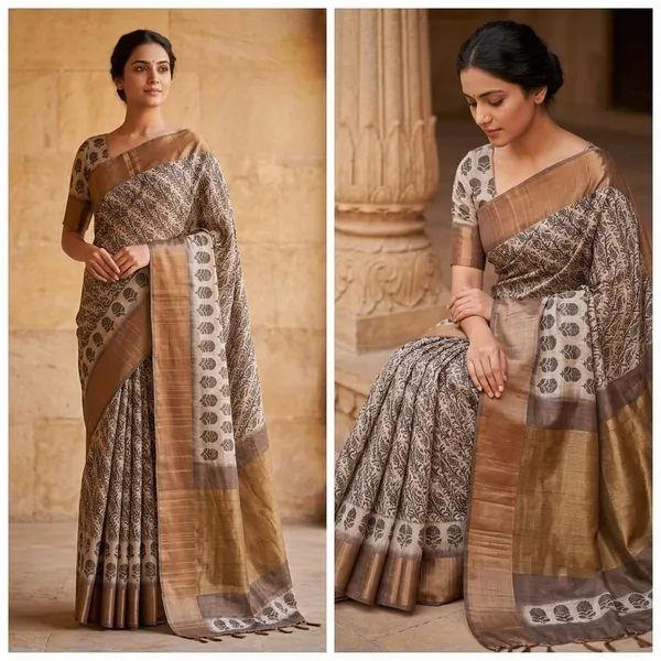 Elegant_Chapa_Silk_Block_Printed_Saree_With_Woven_Border