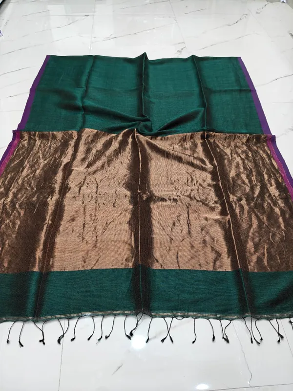 Pure_Handloom_Organic_Linen_Saree_With_Tissue_Pallu