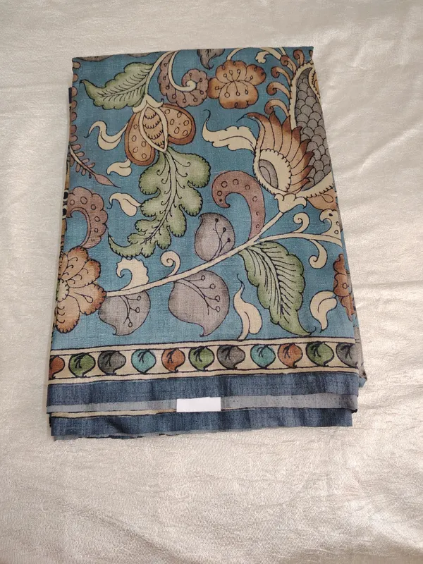 Hand-Printed_Kalamkari_Floral_Print_Saree