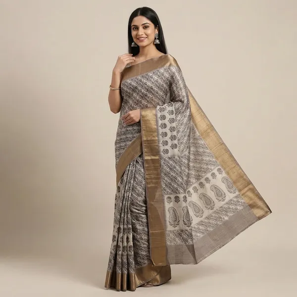 Elegant_Chapa_Silk_Block_Printed_Saree_With_Woven_Border