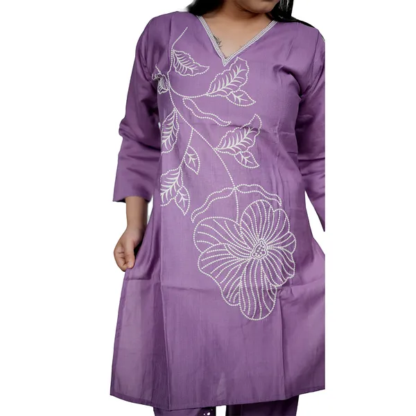 Purple_Embroidered_Cotton_Night_Suit_For_Women