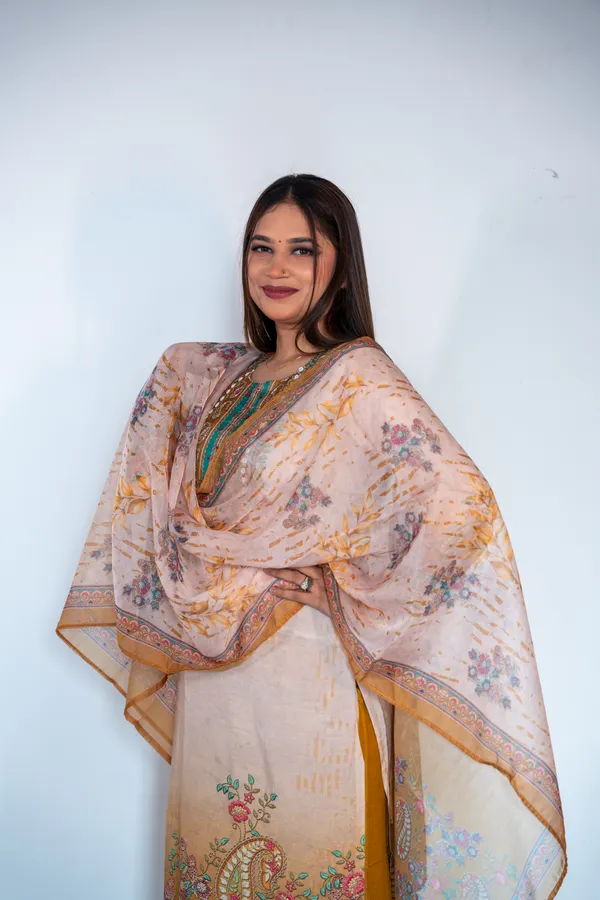 Multicolour_Embroidered_Ethnic_Suit_Set_With_Jacket_And_Pants_And_Elegant_Floral_Embroidered_Ethnic_Suit_Set_With_Dupatta_Combo_Pack_Of_2