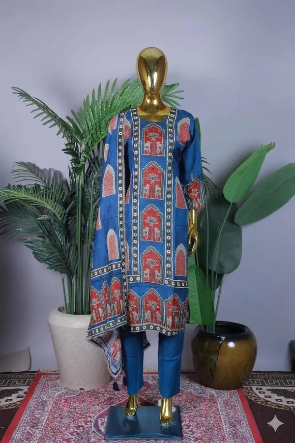 Blue_Printed_Ethnic_Kurta_Set_With_Pants_For_Women