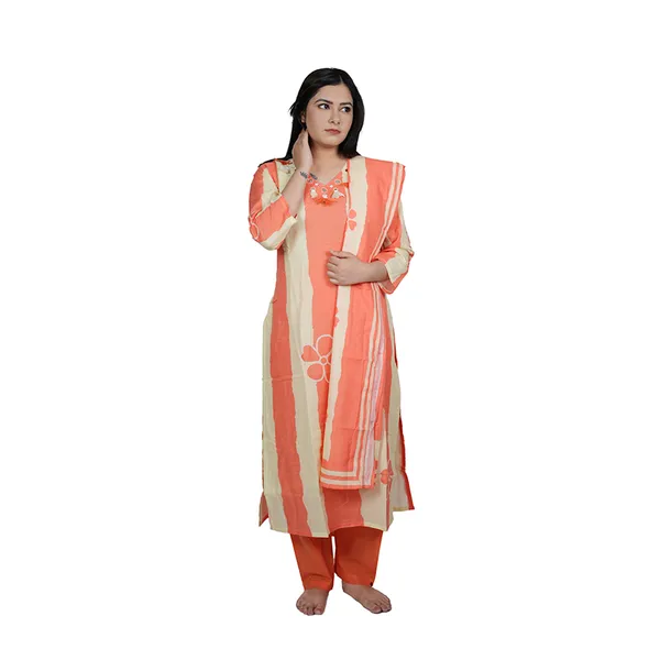 Ethnic_Kurta_Set_With_Ajrakh_Print_Dupatta_And_Women_Striped_Kurta_Dupatta_Set_With_Embroidery_Combo_Pack_Of_2