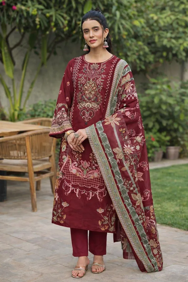Maroon_Lawn_Cotton_Embroidered_Salwar_Suit_for_Women