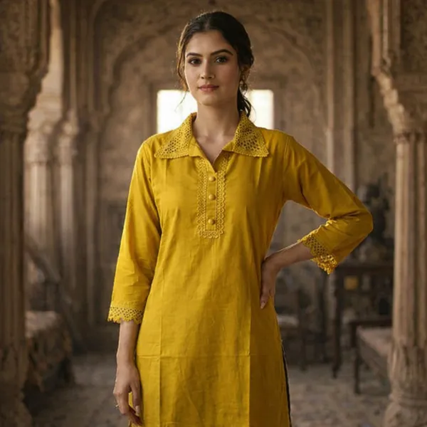 Mustard_Rayon_Straight_Kurta_Set_for_Women