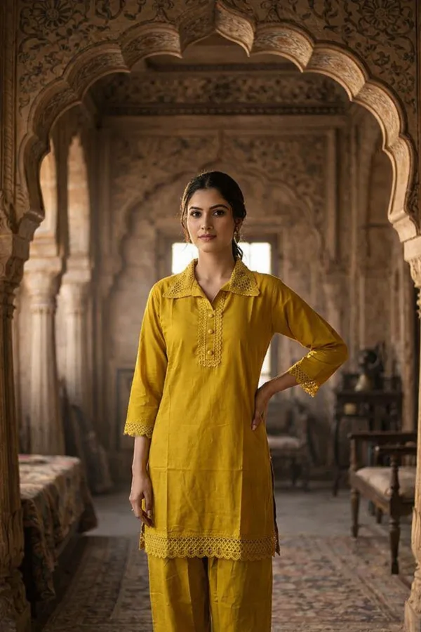 Mustard_Rayon_Straight_Kurta_Set_for_Women