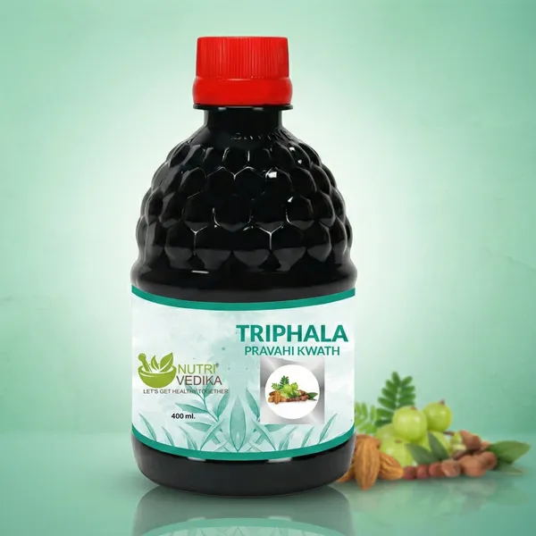 Nutri_Vedika_Triphala_Pravahi_Kwath_Haritaki_&_Amla_Digestive_Liquid_400Ml