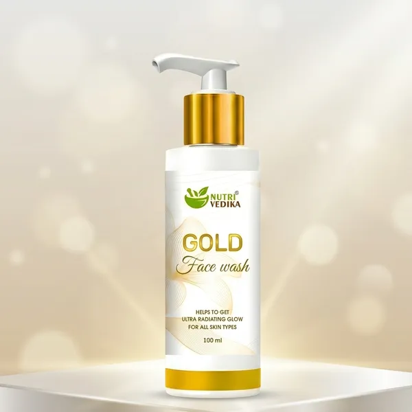 Nutri_Vedika_Gold_Saffron_&_Aloe_Vera_Radiance_Face_Wash_100Ml
