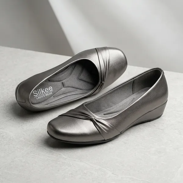 Metallic_Grey_Synthetic_Leather_Slip-On_Shoes_For_Women
