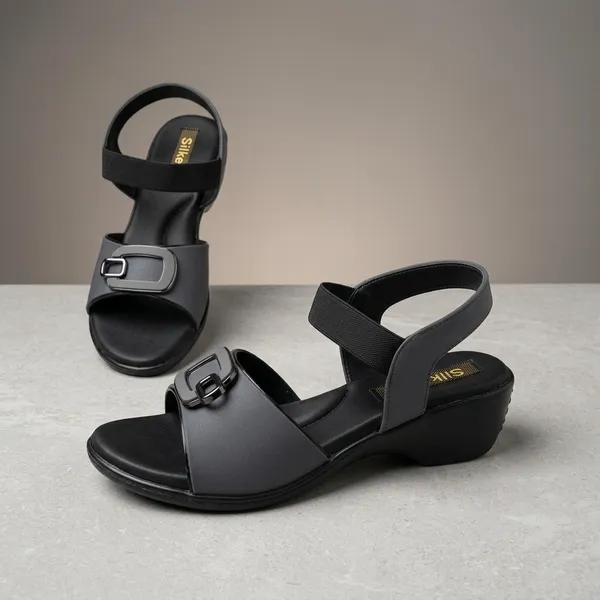 Grey_Pvc_Ankle_Strap_Low_Wedge_Sandals_For_Women