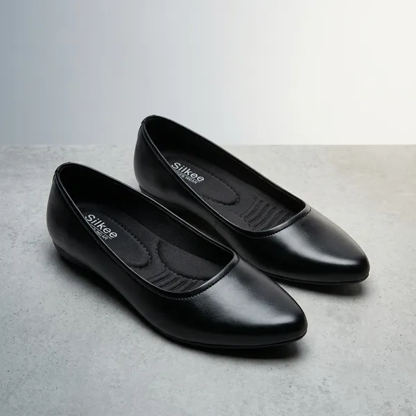 Black_Synthetic_Leather_Slip-On_Ballet_Flats_For_Women