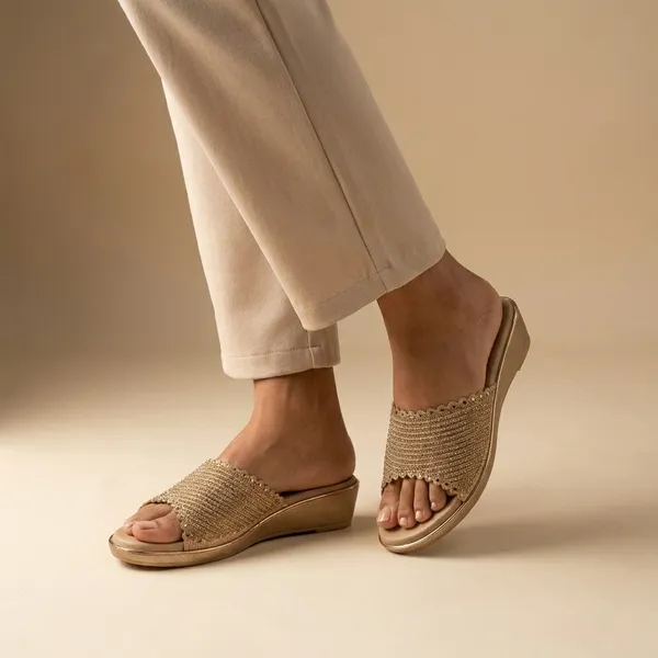 Beige_Synthetic_Leather_Beaded_Slide_Sandals_For_Women
