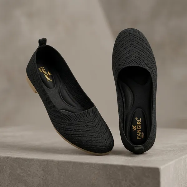 Black_Synthetic_Leather_Casual_Slip-On_Shoes_For_Women