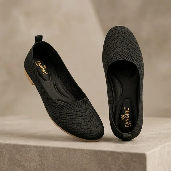 Black_Synthetic_Leather_Casual_Slip-On_Shoes_For_Women