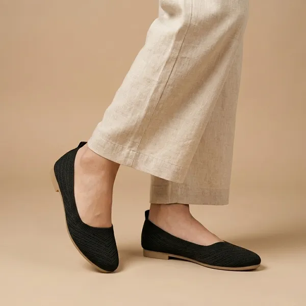Black_Synthetic_Leather_Casual_Slip-On_Shoes_For_Women