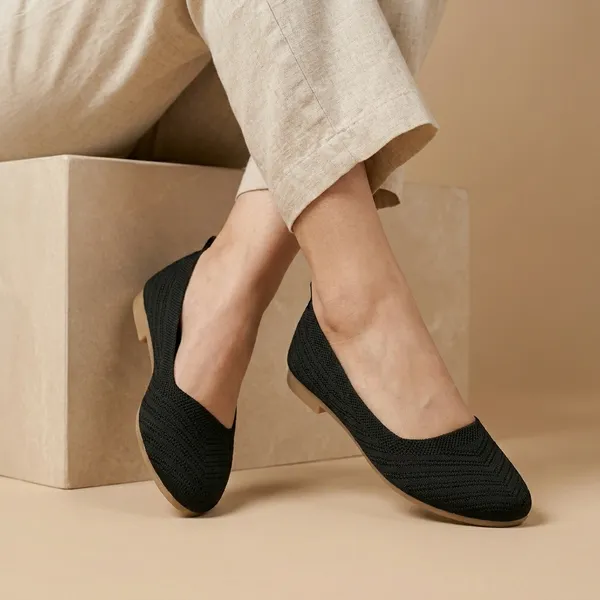 Black_Synthetic_Leather_Casual_Slip-On_Shoes_For_Women
