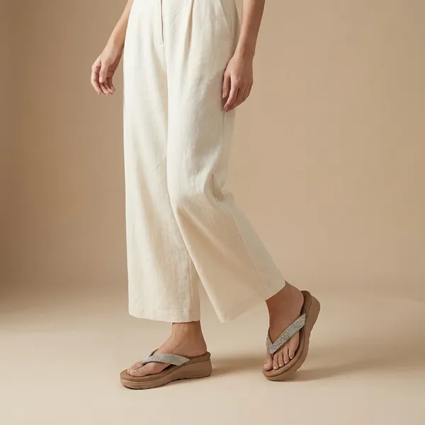 Beige_Pvc_Leather_Embellished_Platform_Flip_Flop_Sandals_For_Women