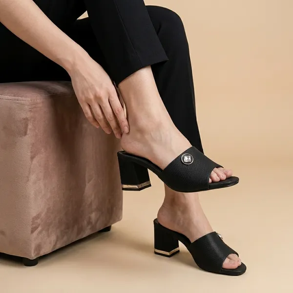 Black_Synthetic_Leather_Block_Heel_Crystal_Sandals_For_Women