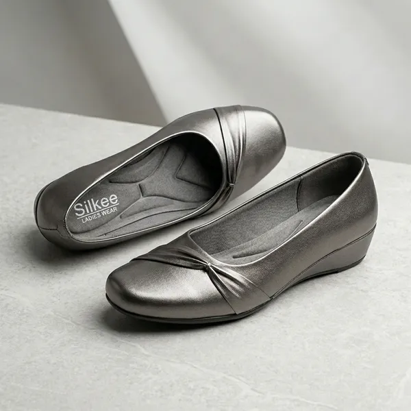 Metallic_Grey_Synthetic_Leather_Slip-On_Shoes_For_Women