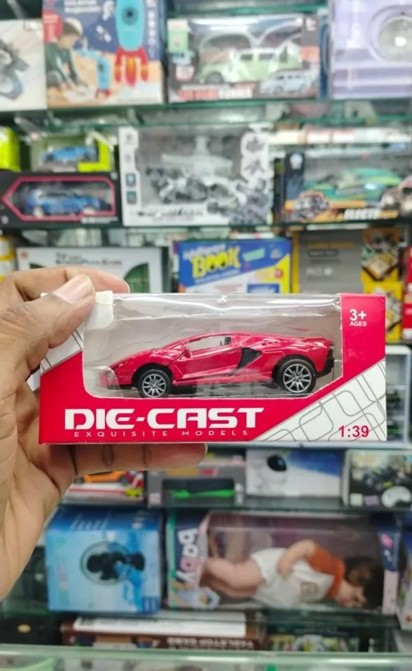 Die-Cast_Model_Car_1:39_Scale_-_Red_Sports_Car