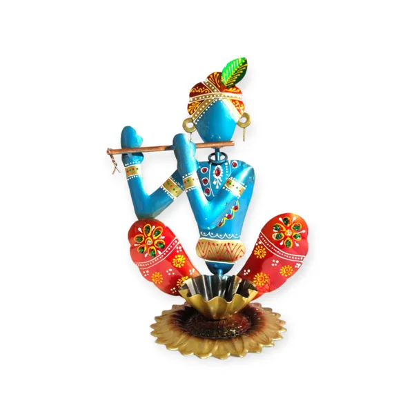 Decorative_Lord_Krishna_Idol_With_Flute_-_Blue_Metal_Finish