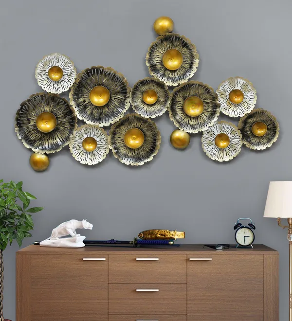Golden_Floral_Metal_Wall_Art_Decor_With_Multi-Layered_3D_Design