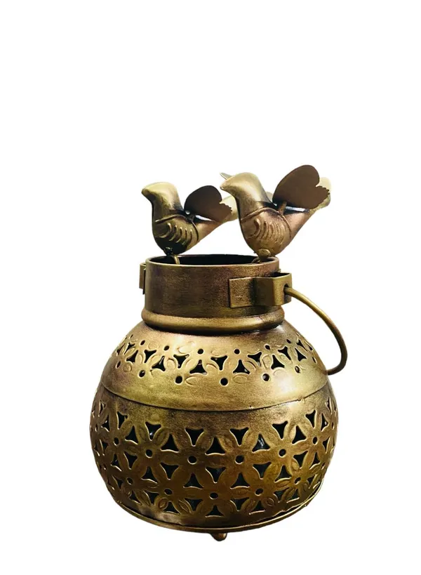 Brass_Decorative_Bird_Lantern_With_Intricate_Cut-Out_Design