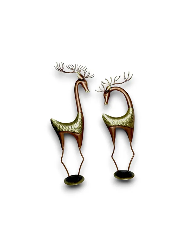 Decorative_Metal_Reindeer_Figurine_Set_(Set_Of_2)