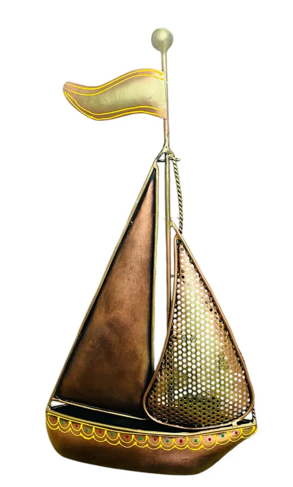 Decorative_Boat_Showpiece_With_Flag_And_Dual_Sails
